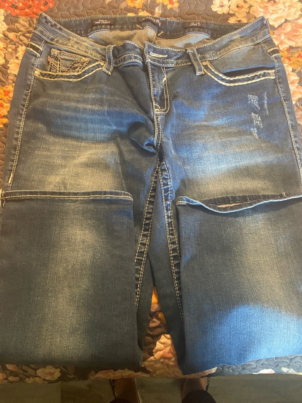 Vigoss Cropped Ankle Jeans with Panel Stitching